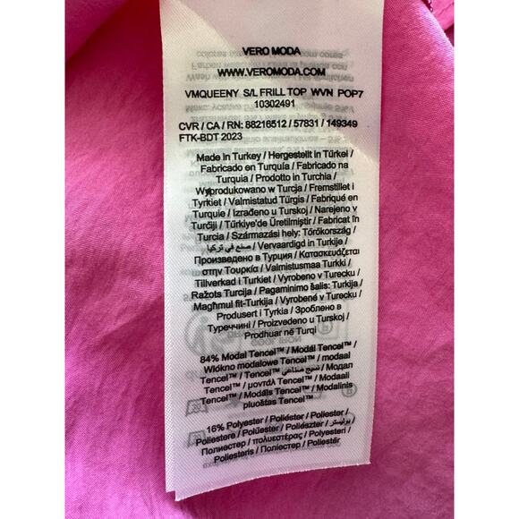 New ~ VERO MODA ~ Queen Sleeveless Frill Top Size XS MODAL - Picture 6 of 7